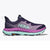 Side view of women's Hoka Mafate 4 trail running shoe in night sky/orchid flower colour