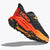 Angled sole view of men's hoka speedgoat 5 trail running shoe in castle rock/flame