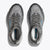 Top view of women's Hoka Speedgoat 6 Mid GTX trail running shoes in asteroid/cosmic grey colour