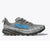 Side view of women's Hoka Speedgoat 6 trail running shoe in stellar grey/asteroid colour