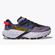Side view of women's purple/blue Hoka Speedgoat 7 running shoe