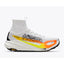Side view of women's white/orange Hoka Tecton X 4 running shoe