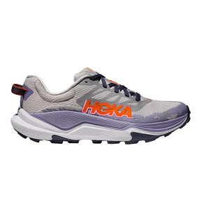 Side view of women's Hoka Torrent 4 running shoe in 'stardust' colour