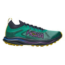 Side view of men's Hoka Zinal 2 trail running sho in tech green/strata colour