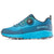 Side view of women's Icebug NewRun BUGrip Gore-Tex running shoe in Mist Blue/Aqua colour