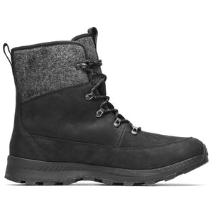 Inner side view of men's Icebug Adak Michelin winter boot in black/grey