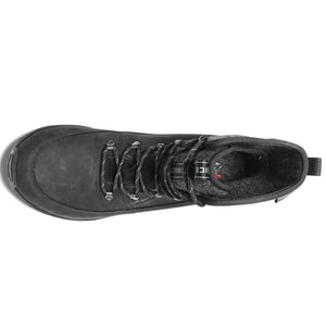 Top view of men's Icebug Adak Michelin winter boot in black/grey