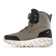 Side view of a taupe/black Icebug Alne studded winter boot