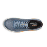 Top view of men's icebug Aura RB9X running shoes in pigeon blue/peach colour