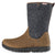 Side view of women's Icebug Grove ReWool winter studded boot in coffee/grey colour