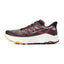 Side view of icebug Jarv trail running shoe in cherry/yellow colour