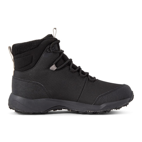 Inner side view of a black Icebug Pace 4 studded winter boot