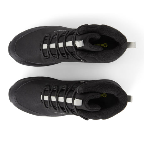 Top view of a pair of black Icebug Pace 4 studded winter boots
