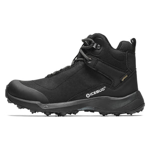 Side view of women's Icebug Pace3 studded boot in black