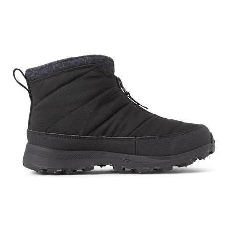 Inner side view of women's black Icebug Sala winter studded boot