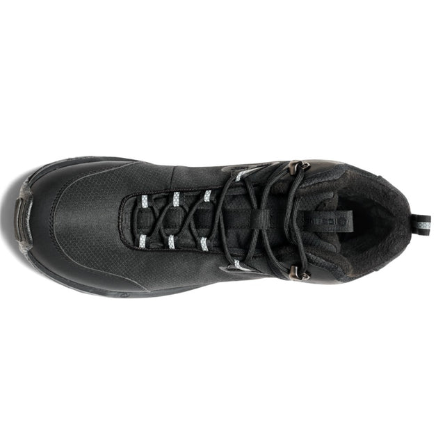 Top view of women's black Icebug Speed2 studded winter boot