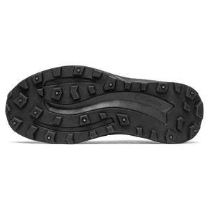 Sole of men's Icebug Arcus 2 studded running shoe in true black colour