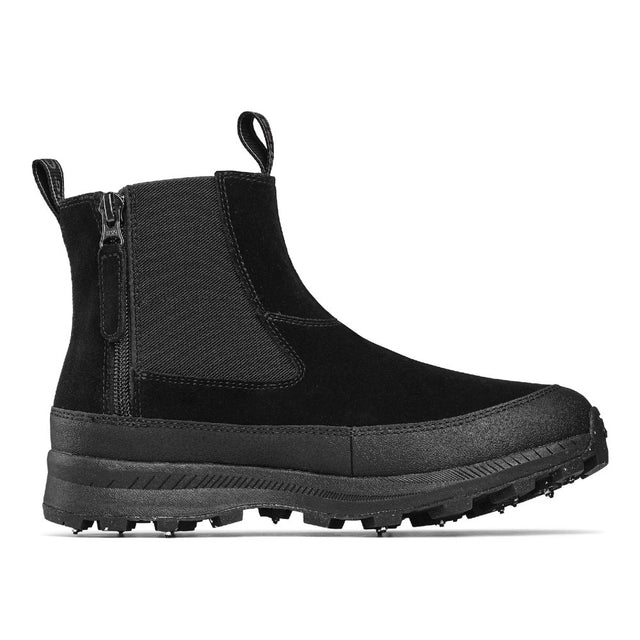 Inner side view of men's Icebug Boda studded chelsea boot in black
