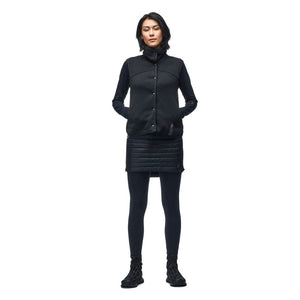 Front on-model view of black Indyeva Boon Skirt II