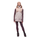 Front on-model view of women's Indyeva Mezcla II sleeveless tunic in 'ponce' (sand) colour