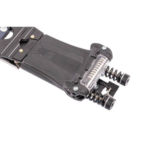 Detail view of an InWild MEIDJO 3 SR telemark ski binding