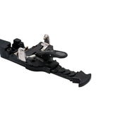 Toe piece detail of an InWild SIMPLL telemark ski binding