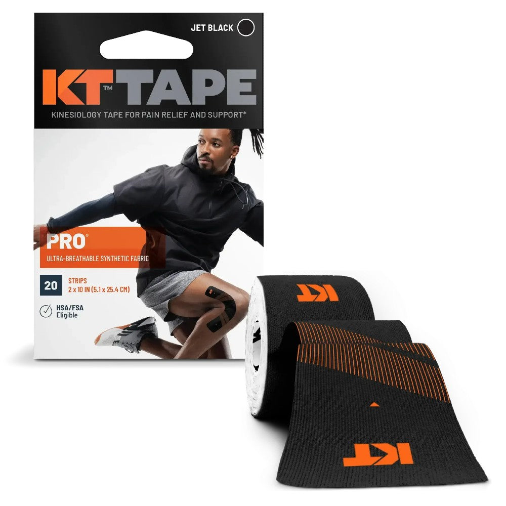 Box of black KT Tape Pro kinesiology tape