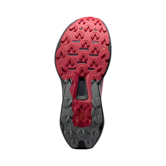 Sole of women's gray-blue/red-pink La Sportiva Prodigio running shoe