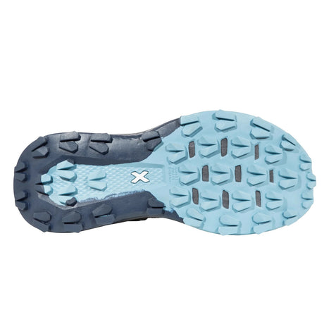 Sole of women's grey/blue La Sportiva Prodigio Hike shoe
