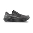 Side view of men's black La Sportiva Prodigio Max Gore-Tex running shoe