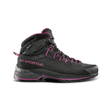 Side view of women's black/pink La Sportiva TX4 EVO hiking boot