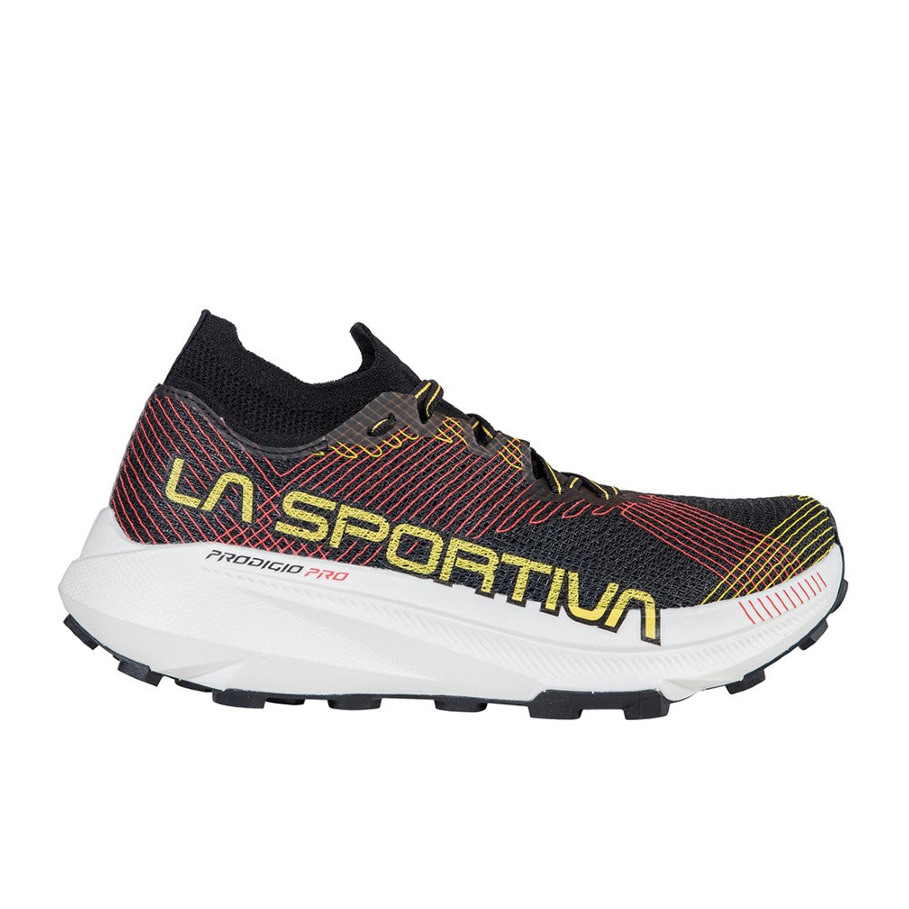 Side view of men`s La Sportiva Prodigio Pro running shoe