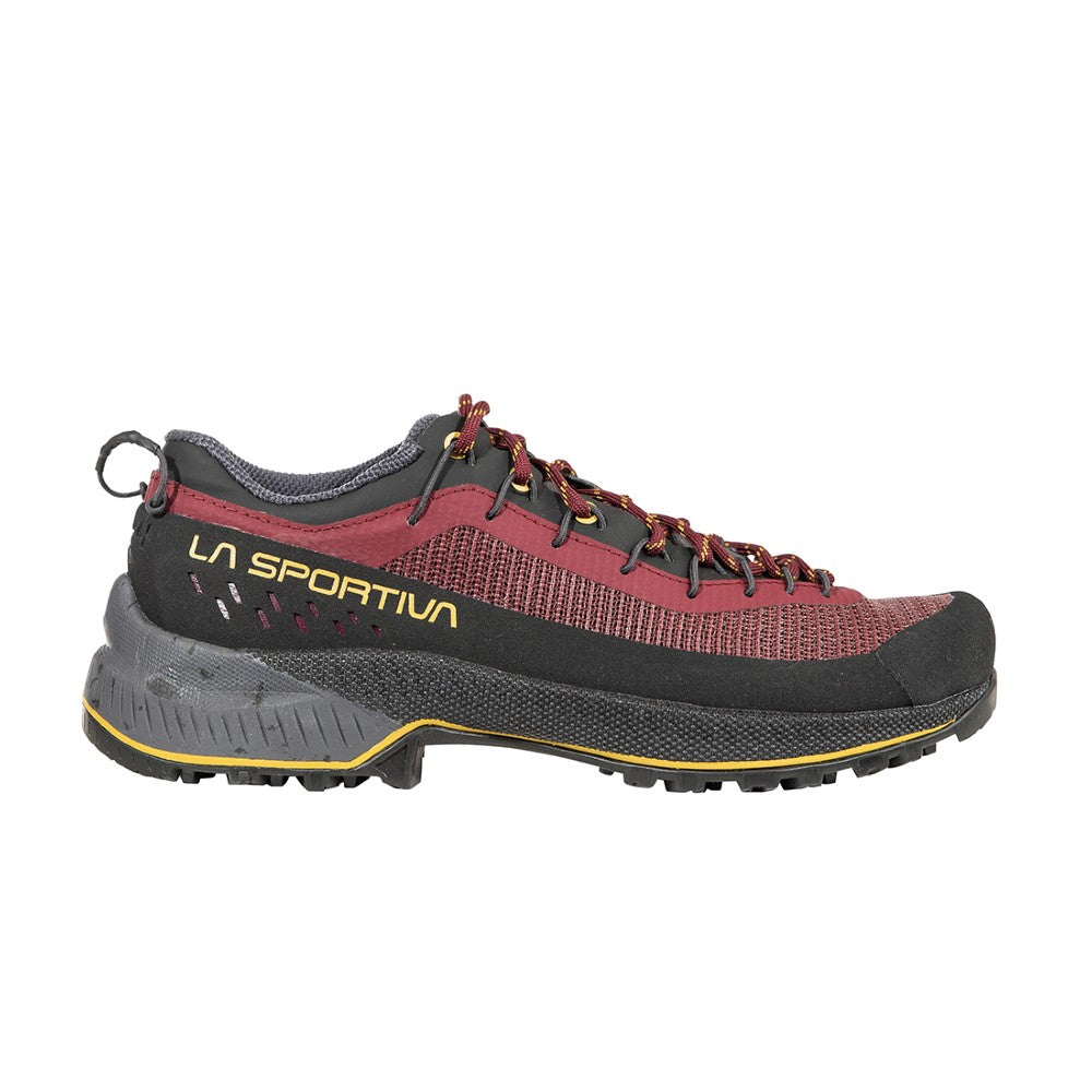 Side view of women's La Sportiva TX4 EVO ST hiking shoe in redwood/onyx colour