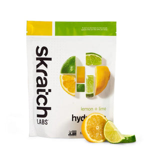 Resealable bag of lemon/lime skratch labs hydration sport drink mix