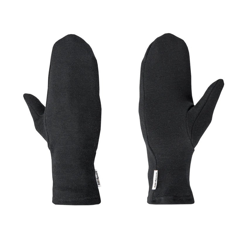 Pair of black Lill-sport wool liner mitts
