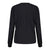 Back view of women's maloja AineckM. long sleeve in deep black colour