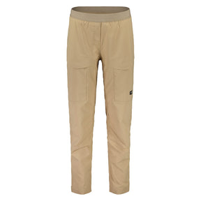 Front view of women's maloja CornetM. bike pants in 'gravel' colour