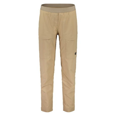 Front view of women's maloja CornetM. bike pants in 'gravel' colour