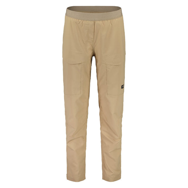 Front view of women's maloja CornetM. bike pants in 'gravel' colour