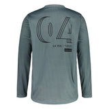 Back view of men's maloja enduro shirt in sage colour