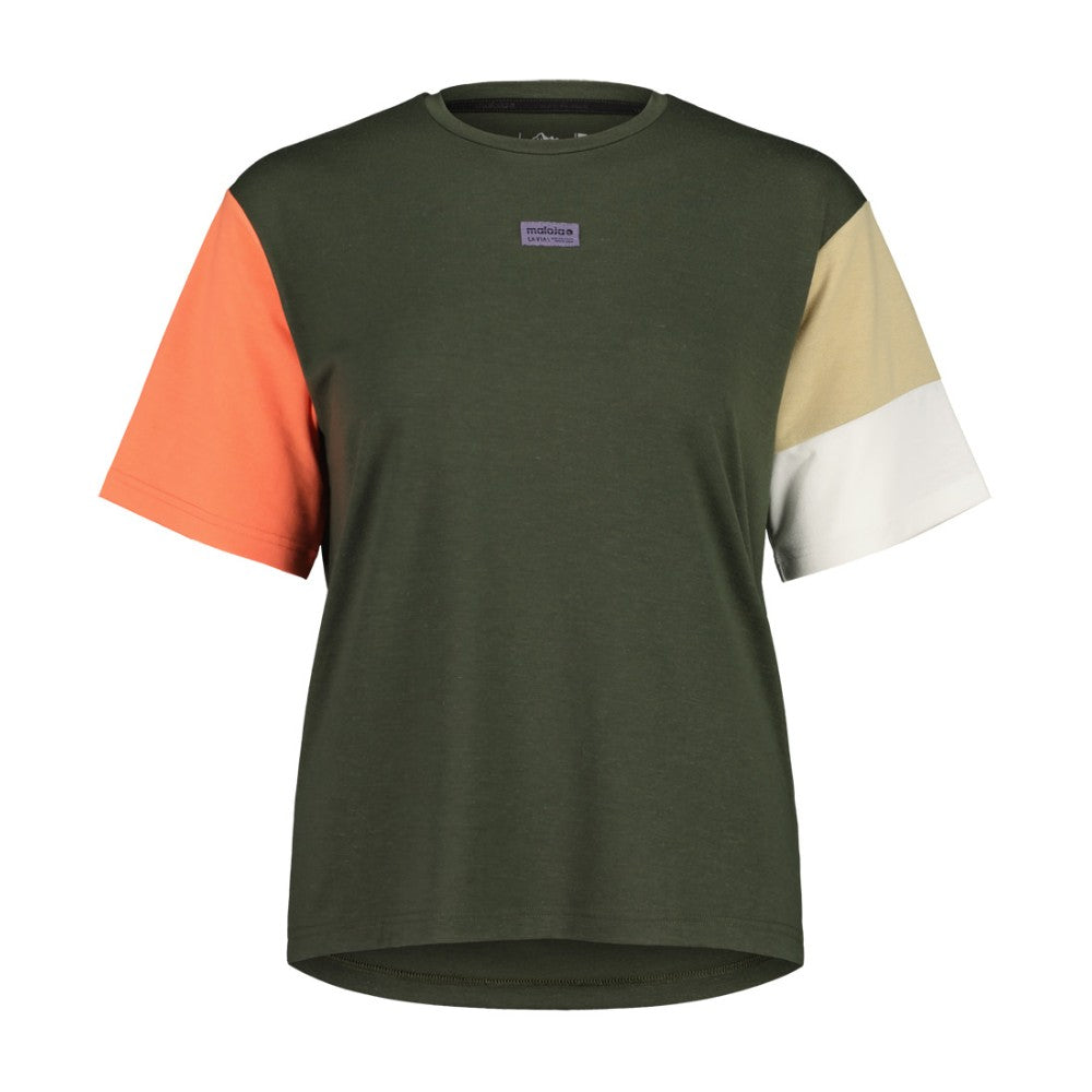 Front view of women's maloja FannarakiM. enduro shirt