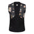 Back view of maloja KekesM. hybrid vest in black flora print