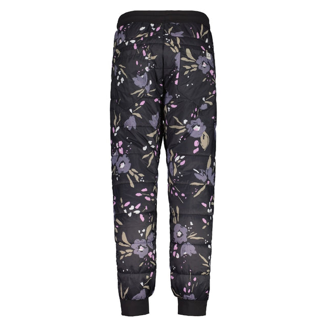 Back view of black/floral maloja ViturinU. insulated pants