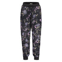 Front view of black/floral maloja ViturinU. insulated pants
