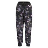 Front view of black/floral maloja ViturinU. insulated pants