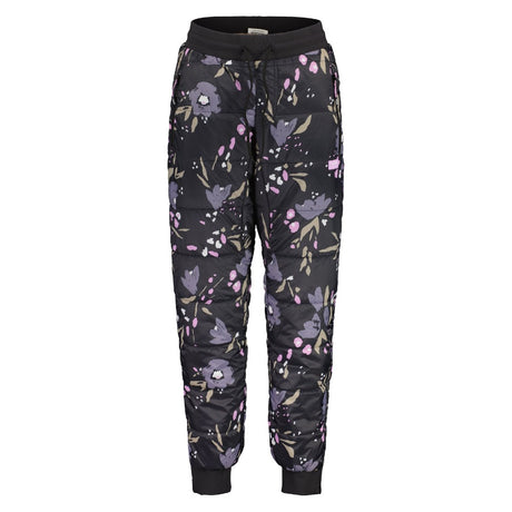 Front view of black/floral maloja ViturinU. insulated pants