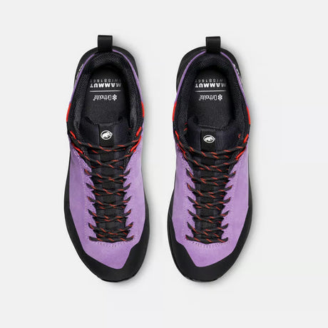 Top view of women's purple Mammut Alnasca approach shoes