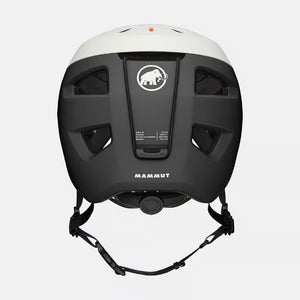 Back view of Mammut Haute Route helmet in white/black colour