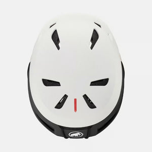 Top view of Mammut Haute Route helmet in white/black colour