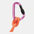 Pink Mammut HMS scregate carabiner with rope attached